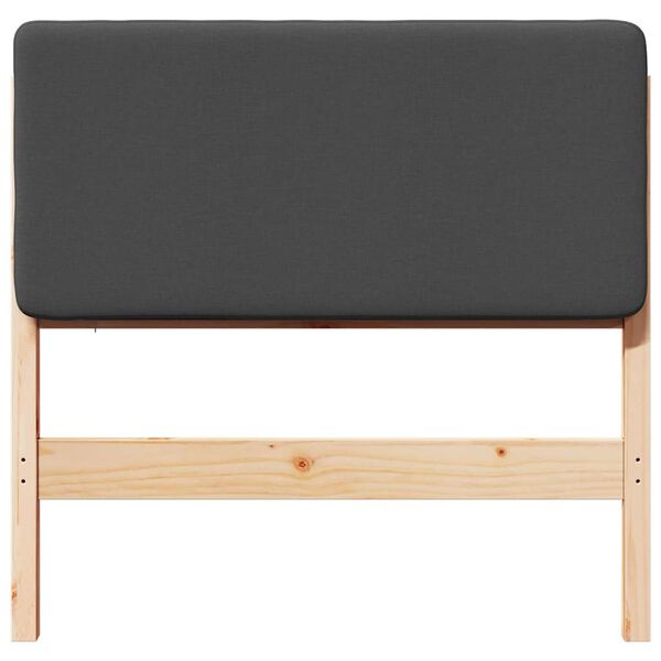 vidaXL Gepolstertes Kopfteil mit Kopfteil Braun und Dunkelgrau 75 cm