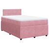 vidaXL Boxspringbett mit Matratze Rosa 120x190 cm Samt