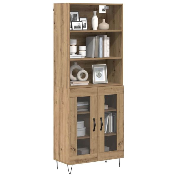 vidaXL Highboard 2 pcs Artisan-Eiche Holzwerkstoff