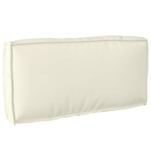 vidaXL Palettenkissen f&uuml;r R&uuml;ckenlehne mit Kissen Creme 80 x 40 x 12 cm