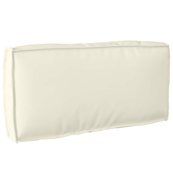 vidaXL Palettenkissen f&uuml;r R&uuml;ckenlehne mit Kissen Creme 80 x 40 x 12 cm