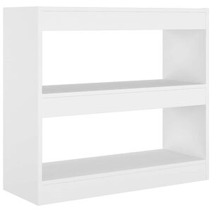 vidaXL B&uuml;cherregal/Raumteiler Wei&szlig; 80x30x72 cm