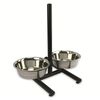 Pets Collection Verstellbarer Doppelnapf Futter + Wasser Edelstahl