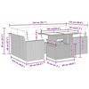 vidaXL 7-tlg. Garten-Sofagarnitur mit Kissen Hellgrau Poly Rattan