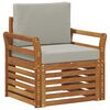 vidaXL Outdoor-Sofagarnitur Massives Akazienholz und Polyester
