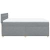 vidaXL Boxspringbett mit Matratze Hellgrau 160x200 cm Stoff