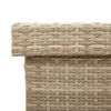 vidaXL Gartentruhe mit Rollen Beige 160x55x75 cm Poly Rattan