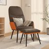 vidaXL Relaxsessel mit Hocker Braun Stoff