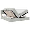 vidaXL LED-Speicherbett mit Matratze Hellgrau 180 x 200 cm Samt