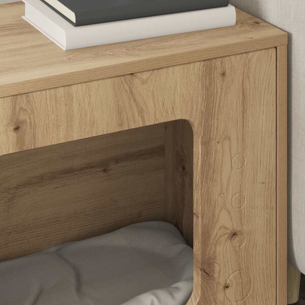 vidaXL Katzenhaus Kunsthandwerk Eiche 51 x 30 x 42,5 cm Holzwerkstoff