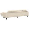 vidaXL Stoffsofa mit Kissen Creme 208 cm Cordstoff