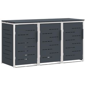 vidaXL Rollbeh&auml;lterlagerung Anthrazit 207 x 77,5 x 112,5 cm Edelstahl