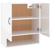vidaXL Wandschrank Hochglanz-Wei&szlig; 60x31x70 cm Holzwerkstoff