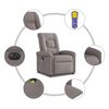 vidaXL Massagesessel Elektrisch Taupe Stoff