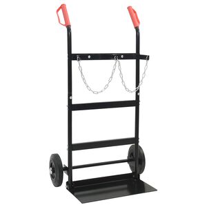 vidaXL Handwagen Schwarz und Rot 63 x 43,5 x 110 cm Stahl