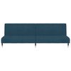 vidaXL Schlafsofa 2-Sitzer Blau Samt