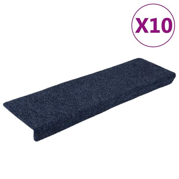 vidaXL Stufenmatten Selbstklebend 10 Stk. 65x21x4 cm Anthrazit Rechteckiger Rand