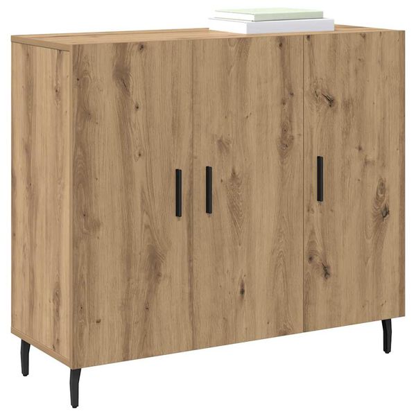 vidaXL Sideboard Artisan-Eiche 90 x 34 x 80 cm Holzwerkstoff
