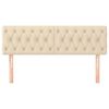 vidaXL Kopfteile 2 Stk. Creme 72x7x78/88 cm Stoff