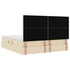 vidaXL Aufbewahrungsbett mit Matratze Creme 180 x 200 cm Polyester