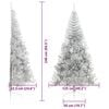 vidaXL K&uuml;nstlicher vorbeleuchteter Weihnachtsbaum Silber 240 cm PET