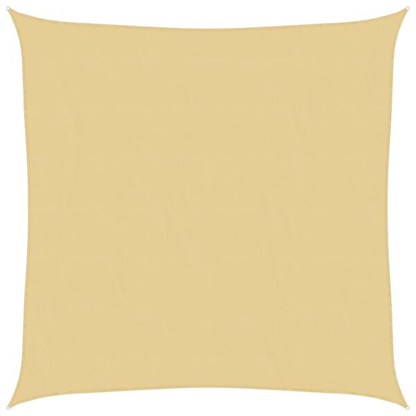 vidaXL Sonnensegel Sandfarbe 4x4 m 100% Polyester Oxford