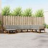 vidaXL Outdoor-Sofagarnitur mit Kissen 8 pcs Nat&uuml;rlich und Hellgrau