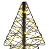 vidaXL Weihnachtsbaum mit 160 LEDs Warmes Weiß 150 cm Rattan
