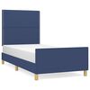 vidaXL Bettgestell ohne Matratze Blau 90x200 cm Stoff