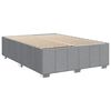 vidaXL Boxspringbett mit Matratze Hellgrau 140x190 cm Stoff