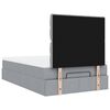 vidaXL Ottoman-Bett mit Matratze Hellgrau 120x200 cm Stoff