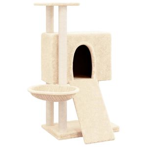 vidaXL Kratzbaum mit Sisal-Kratzs&auml;ulen Creme 96 cm