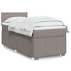 vidaXL Boxspringbett mit Matratze Taupe 90x200 cm Stoff