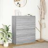 vidaXL Sideboard Grau Sonoma 80x35x99 cm Holzwerkstoff