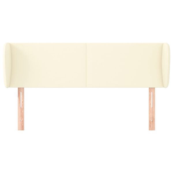 vidaXL Kopfteil mit Ohren Creme 147x23x78/88 cm Kunstleder