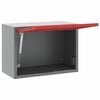 vidaXL Werkzeugschrank mit Speicher Rot und Grau 50 x 25 x 35 cm