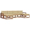vidaXL Outdoor-Sofagarnitur mit Kissen 6 pcs Natur und Beige