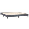 vidaXL Boxspringbett mit Matratze & LED Dunkelgrau 180x220 cm Samt