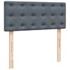 vidaXL Boxspringbett mit Matratze Dunkelgrau 120x190 cm Samt