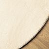 vidaXL Teppich HUARTE Kurzflor Weich und Waschbar Creme &Oslash; 80 cm