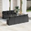 vidaXL Gartensofa-set mit Speicher 8 pcs Schwarz Poly-Rattan
