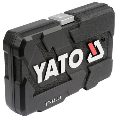 YATO 56-tlg. Werkzeugset Metall schwarz YT-14501