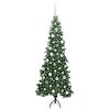 vidaXL Eckiger k&uuml;nstlicher Weihnachtsbaum Gr&uuml;n 180 cm PVC und Metall