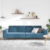 vidaXL Wohnzimmer Couch Blau 250 x 77 x 76 cm