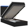 vidaXL Ottoman-Bett mit Matratze und LED Schwarz 90 x 190 cm Stoff