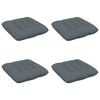 vidaXL Sitzkissen VIANEN 4 stk. 100 % Polyester Blau 60 x 60 x 12 cm