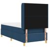 vidaXL Boxspringbett mit Matratze mit Kopfteil Blau 90 x 200 cm Stoff
