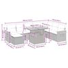 vidaXL 9-tlg. Garten-Sofagarnitur mit Kissen Beige Poly Rattan Akazie