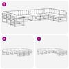vidaXL Outdoor-Sofagarnitur mit Kissen 10 pcs Natur und Anthrazit