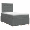 vidaXL Boxspringbett mit Matratze Dunkelgrau 120 x 190 cm Stoff